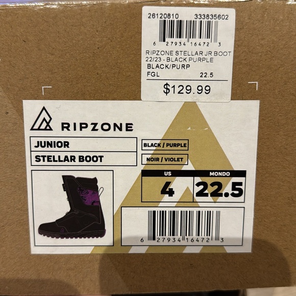 Ripzone Stellar Kids Black and Purple Snow Boots - Picture 2 of 7